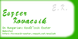 eszter kovacsik business card